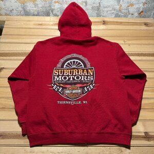 Harley-Davidson Suburban Motors Thiensville Wisconsin Zip Up Hooded Jacket Large